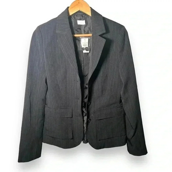 NWT Suzy Shier Pin Stripe  Structured Blazer 7 CORPORATECORE - Picture 1 of 5